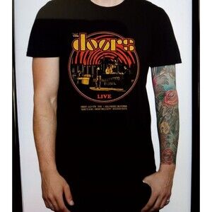 The Doors Live 68 Retro Circle T-Shirt Black XL